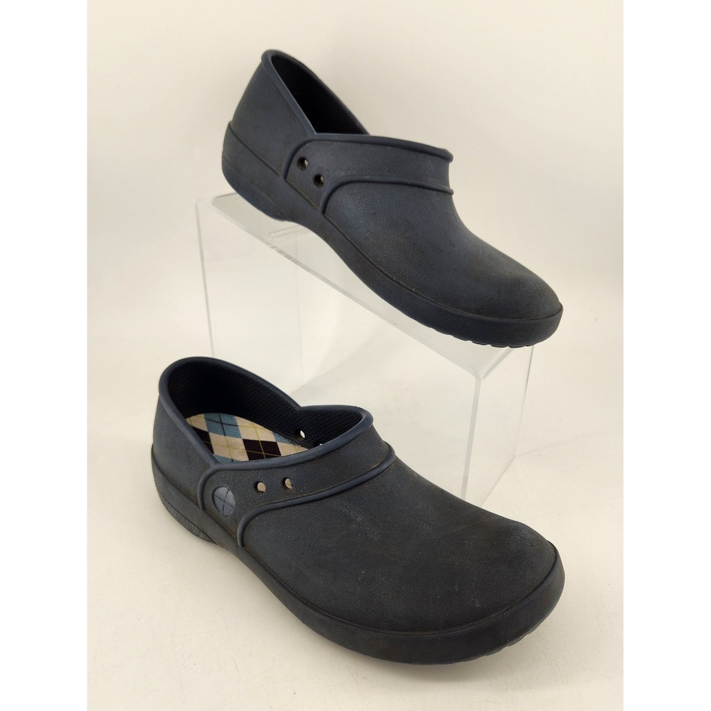 Crocs Neria Pro Work Clogs Women Size 8 Navy Blue‎ Slip Resistant Professional